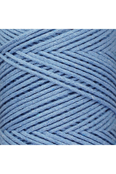 Makromecity Premium Koton Cotton Macrame Rope Baby Blue 200 Gr 150 Meters 2mm Cotton Macrame Bag Rope Supla Rope