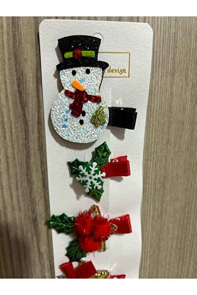 no 39 company Новорічний набір з 5 різнокольорових затискачів для волосся