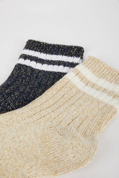 DeFacto Women's 2-Piece Cotton Long Socks A5929axns