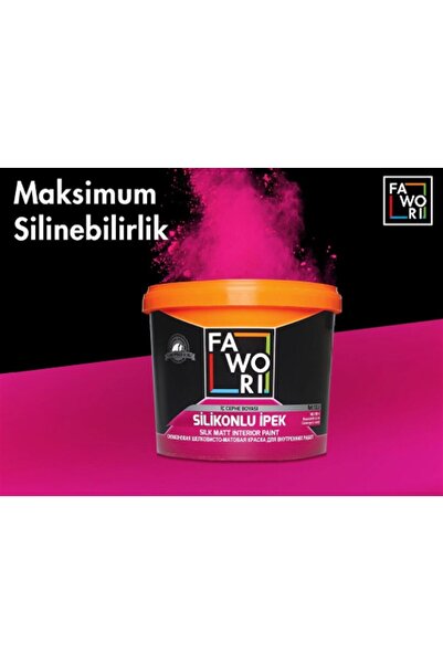 Fawori tam silikonlu ipek boya yıkanabilir silinebilir 1 kalite 15 LT 20 KG