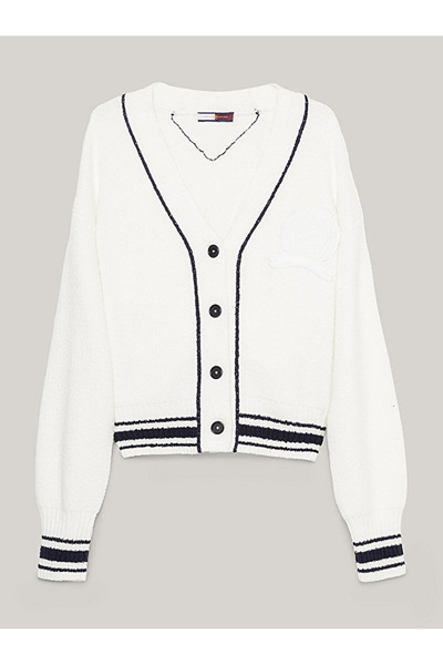 Tommy Hilfiger Crest V-Neck Letterman Cardigan