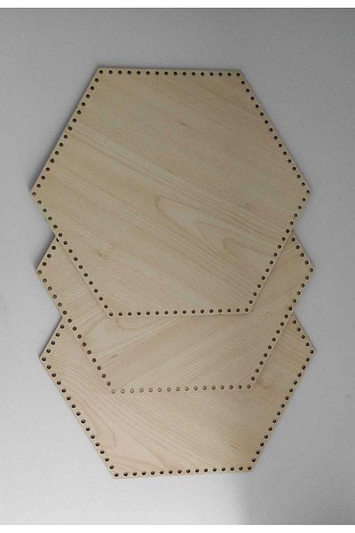 firdevsi hobi wooden basket, tray mat- hexagonal-33cm-3 pieces- available in all colors