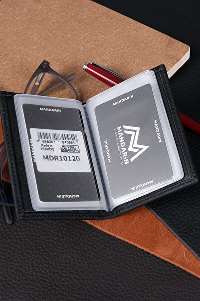 TESBİHCİBABA Mandarin Dark Way Monaco Men's Leather Card Holder