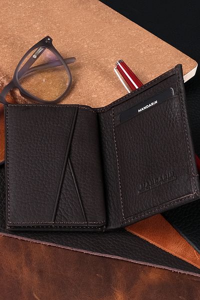 TESBİHCİBABA Mandarin Dubai Cappucino Men's Leather Card Holder Wallet