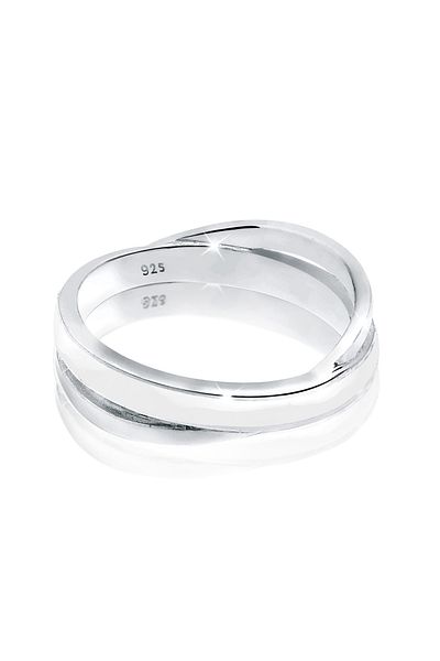 ELLI Prsten ze stříbra 925 - Wickelring Emaille