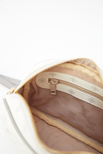 Pierre Cardin Weiße Damen-Umhängetasche mit Monogramm 05PO22Y1543