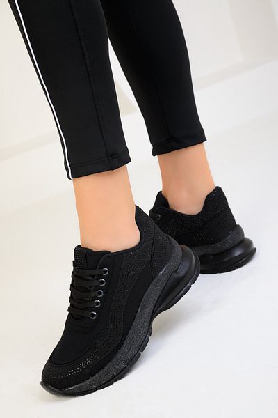 SOHO Black-Black Women's Sneakers 18665