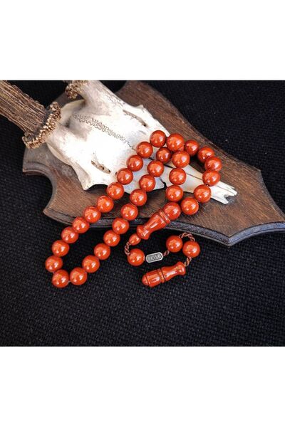 Vip Kehribar مسبحة صلاة من العنبر الملون باللون التبغي |   Movador