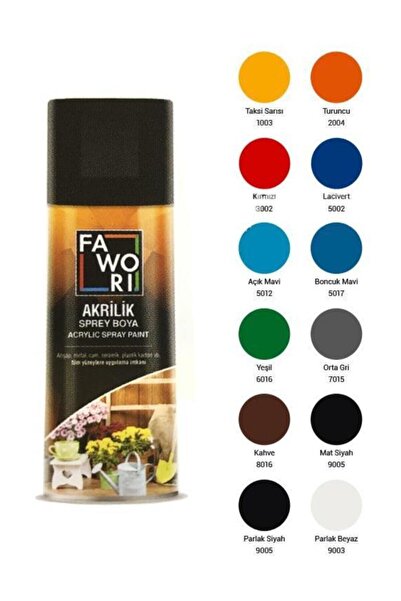 Fawori FAWORİ AKRİLİK SPREY BOYA PARLAK BEYAZ (ral 9003)