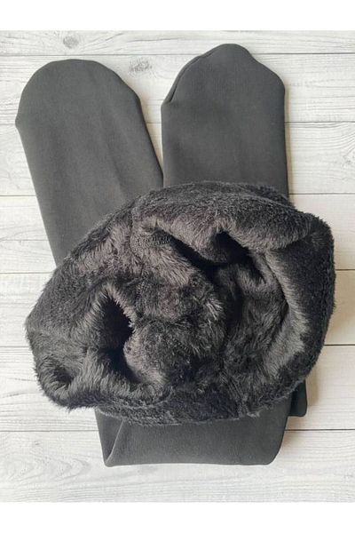 MİSTİRİK Чорапогащи Ravena Model Thinner Fit Plush Inside Fur Tople Чорапи Черен цвят