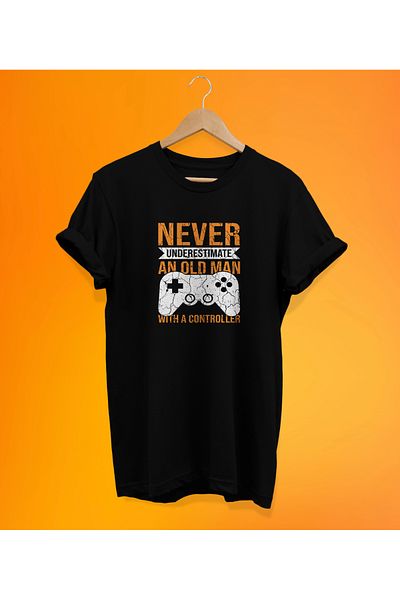 remonz Old Player Printed Μαύρο, 100% Βαμβάκι, Oversize, Μεγάλο Μπλουζάκι