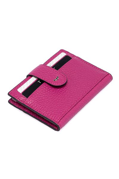 Tergan Pink Leather Men's Card Holder 01617r1n