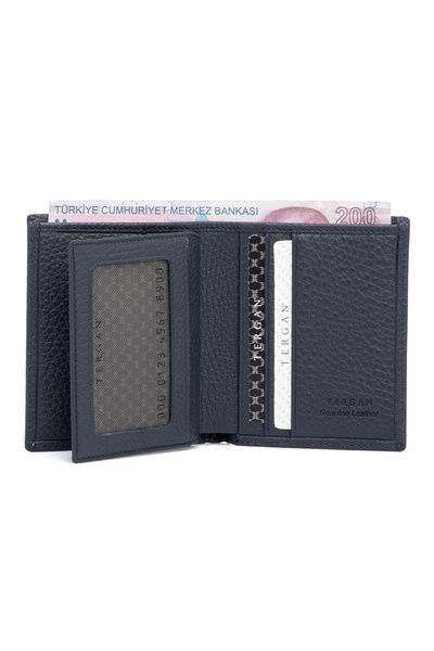 Tergan Чоловічий шкіряний гаманець темно-синього кольору 01503a38