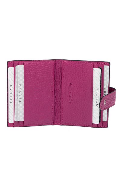 Tergan Pink Leather Men's Card Holder 01617r1n
