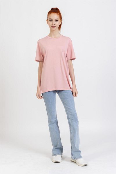 Villager&Son La O Neck Plain Basic μανίκι Tshirt Powder 3