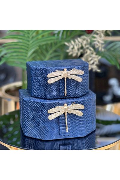 Aksesuar 2-Piece leather box decorative object