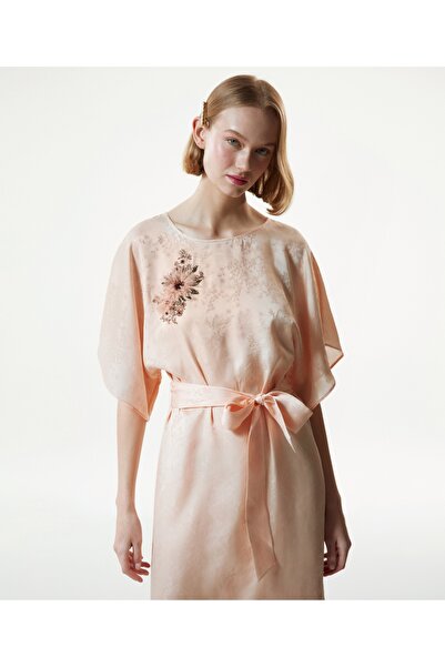 Machka Floral Module Κεντημένο Ζακάρ Φόρεμα