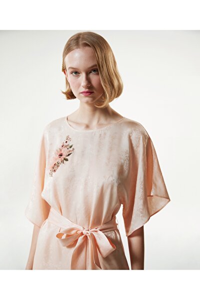 Machka Floral Module Κεντημένο Ζακάρ Φόρεμα