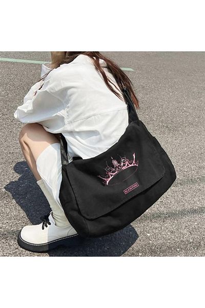 Equinox K-Pop Series Blackpink Album Cover Printed Unisex Black Messenger Bag