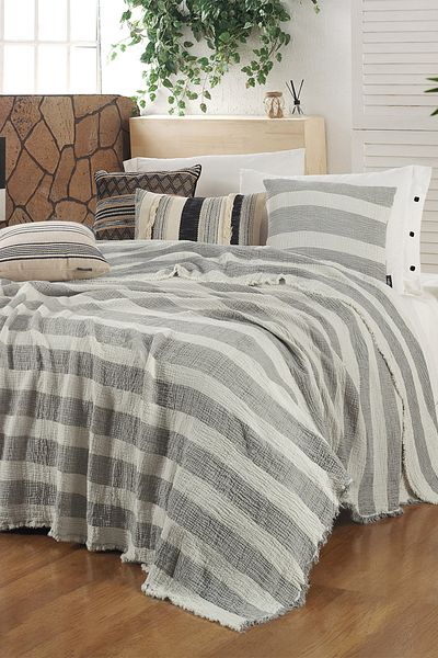 Sarev Loca Ecru Single 100% Cotton Mood Comfort Bedspread Set