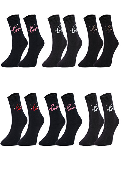 BSM Γυναικείες κάλτσες 6 τεμαχίων υψηλής ποιότητας βαμβακερές πετσέτες