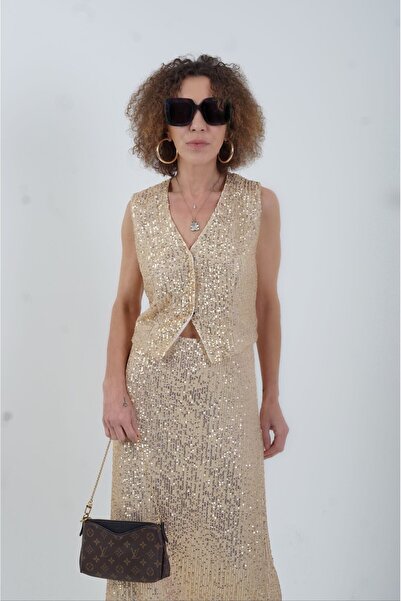 Zelish My Sister Gold Pul Payet Yelek