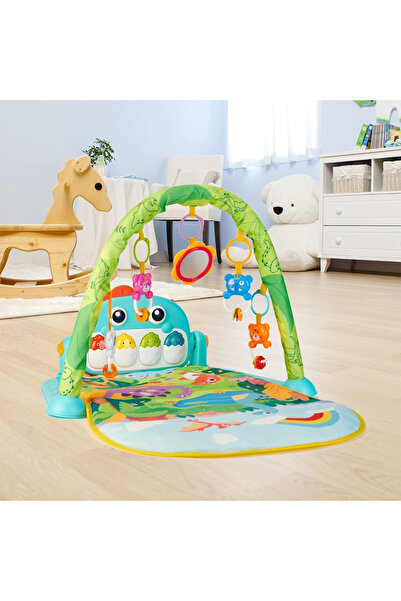 OYUNCAK STORE Piyanolu Dinazor Oyun Halısı Sesli Işıklı 3 in 1