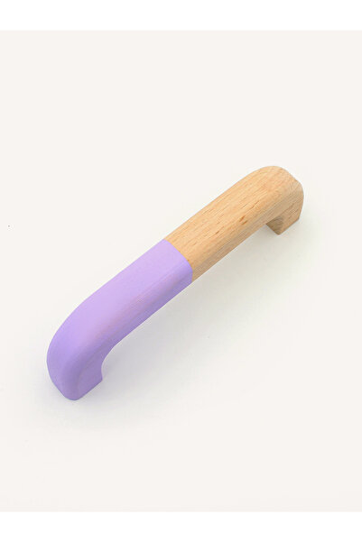 Kulpingo Yay Serisi 128mm Mor Ahşap Çocuk Odası Dolap Ve Çekmece Kulpu