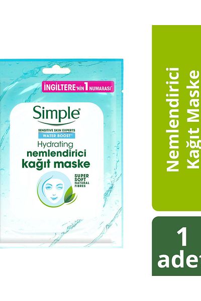 Simple Water Boost Moisturizing Sheet Mask for Dry/Non-Moist Skin 21 Ml