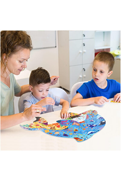kutuTR Dolphin Fish Puzzle - 40X30Cm for Ages 5 and Adults, Wood Colorful Animals Series Jigsaw Puzzle