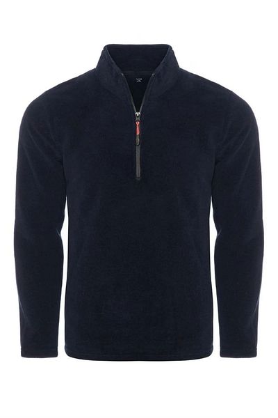 nacar çarşı Unisex Non-Pilling Comfortable Fit Stand-up Collar Cold-Proof Half-Zipper Fleece Sweatshirt