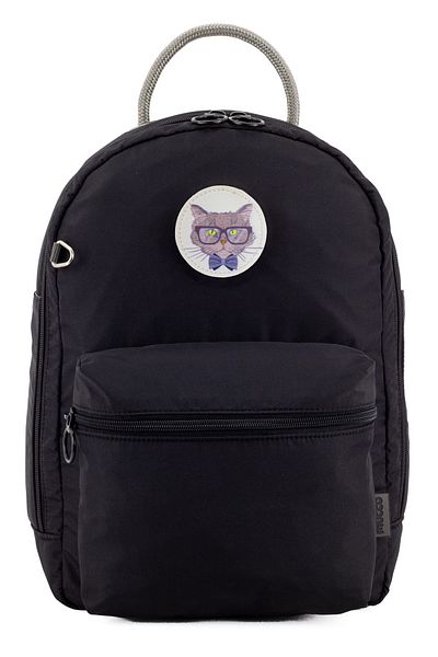 MUCCO Bobi Black Waterproof Bondit Fabric Large Volume Illustrated Mother Baby Care Backpack
