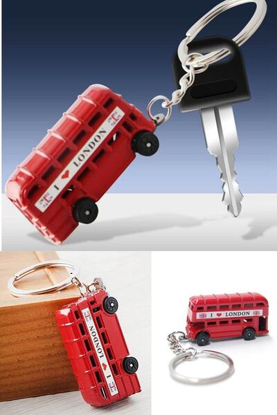 Dünyadan Hediyeler Metal Keychain London Bus