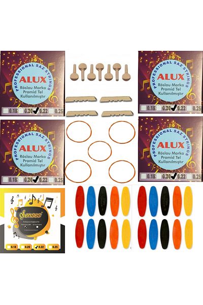 şenses müzik market Şenses Alux 022 طقم سلك ربط ديفان 5 مجموعات + 5 بامبام + 7 اوجير شجرة + 20 قطعة مظلة + 3 عتبات