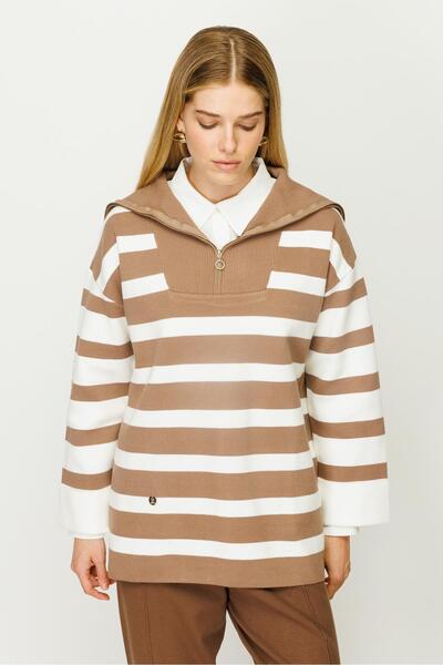 Ghisa Triko Tunik Latte Ekru