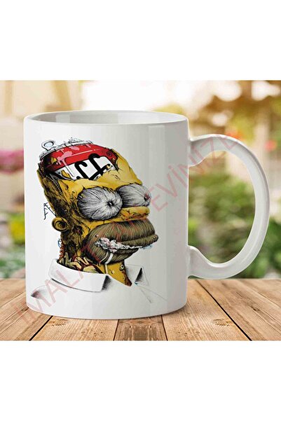 ART HEDİYE كوب بطبعة رأس بيرة هومر سيمبسون على الجانبين