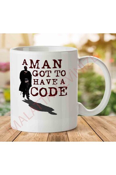 ART HEDİYE 1-1278 A Man Got To Have A Code Omar The Wire Two Sided Printed Mug