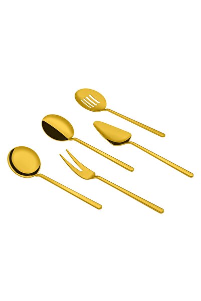 ÖZLİFE İNCİ 5 Parça Servis Takımı Titanyum Gold
