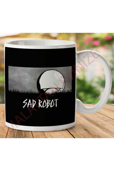 ART HEDİYE كوب كوب مطبوع على الجانبين من The Sad Robot Marvin Hitchhiker Guid...