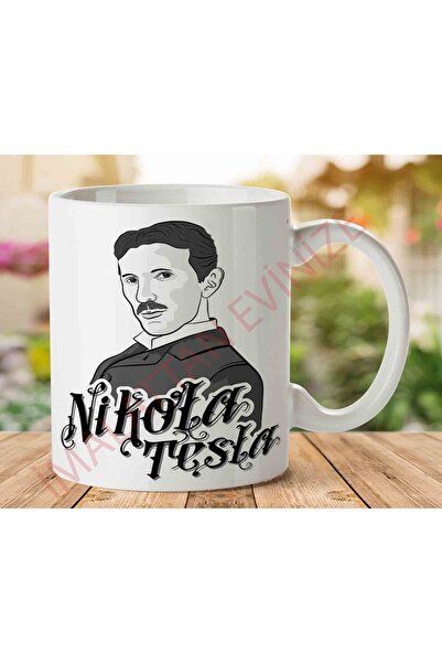 ART HEDİYE كوب نيكولا تيسلا مطبوع على الجانبين