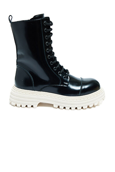 Bestello Cizme plate cu șireturi cu talpă termică 101-22516-03 Cizme de damă