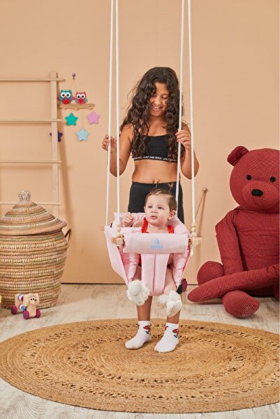 Svava Lüks Ahşap Bebek Salıncak Tavana Asılan Çocuk Salıncağı