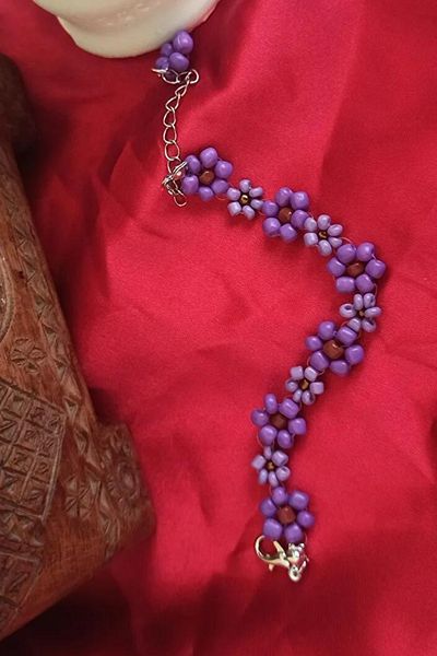 Energy Ornament Purple Colored Bracelet
