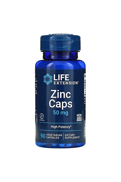 Life Extension Zinc Caps High Potency 50 mg 90 Vegetarian Capsules