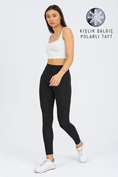 Ozy Fashion Ψηλόμεσο και συσφιγκτικό μαύρο καλσόν Diver - Χειμώνας