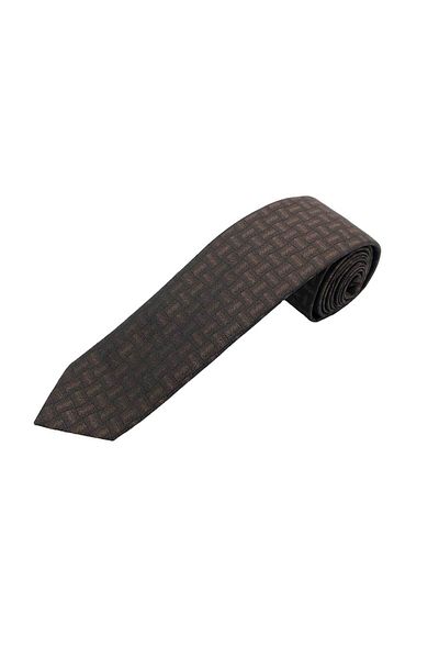 Brianze Brown Patterned Tie