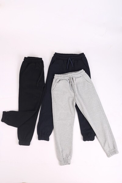 çiko kids 3 τεμαχίων Unisex Pocket Jogger Legs Elastic βαμβακερό με ραβδώσεις...