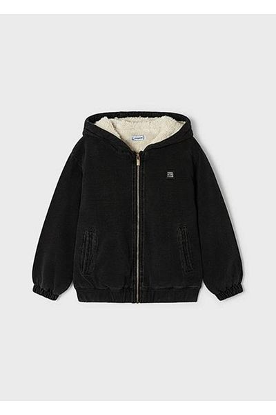 MAYORAL Boy's Gray Fleece Jeans Coat