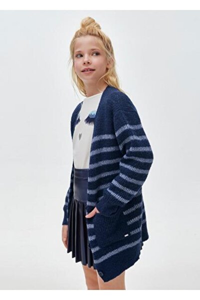 MAYORAL سترة محبوكة باللون الأزرق الداكن للفتيات