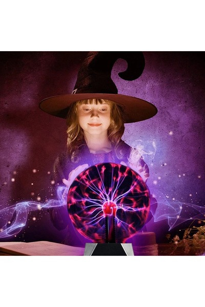 TechTic Tesla Plazma Lambası Cadı Küresi Işık Küresi 6 İnç Hediye Sihirli Küre